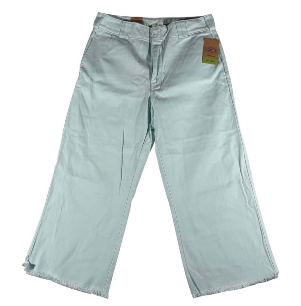 Dickies Cropped Work Pant Size 9/29 Sky Blue Relaxed Fit
